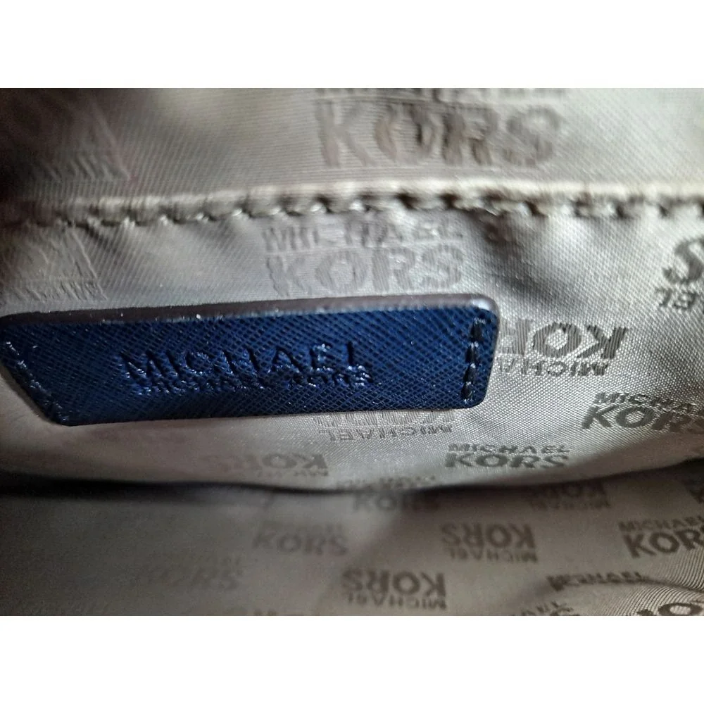 Michael Kors Satchel Top Handle Handbag Navy Blue Designer Purse‎